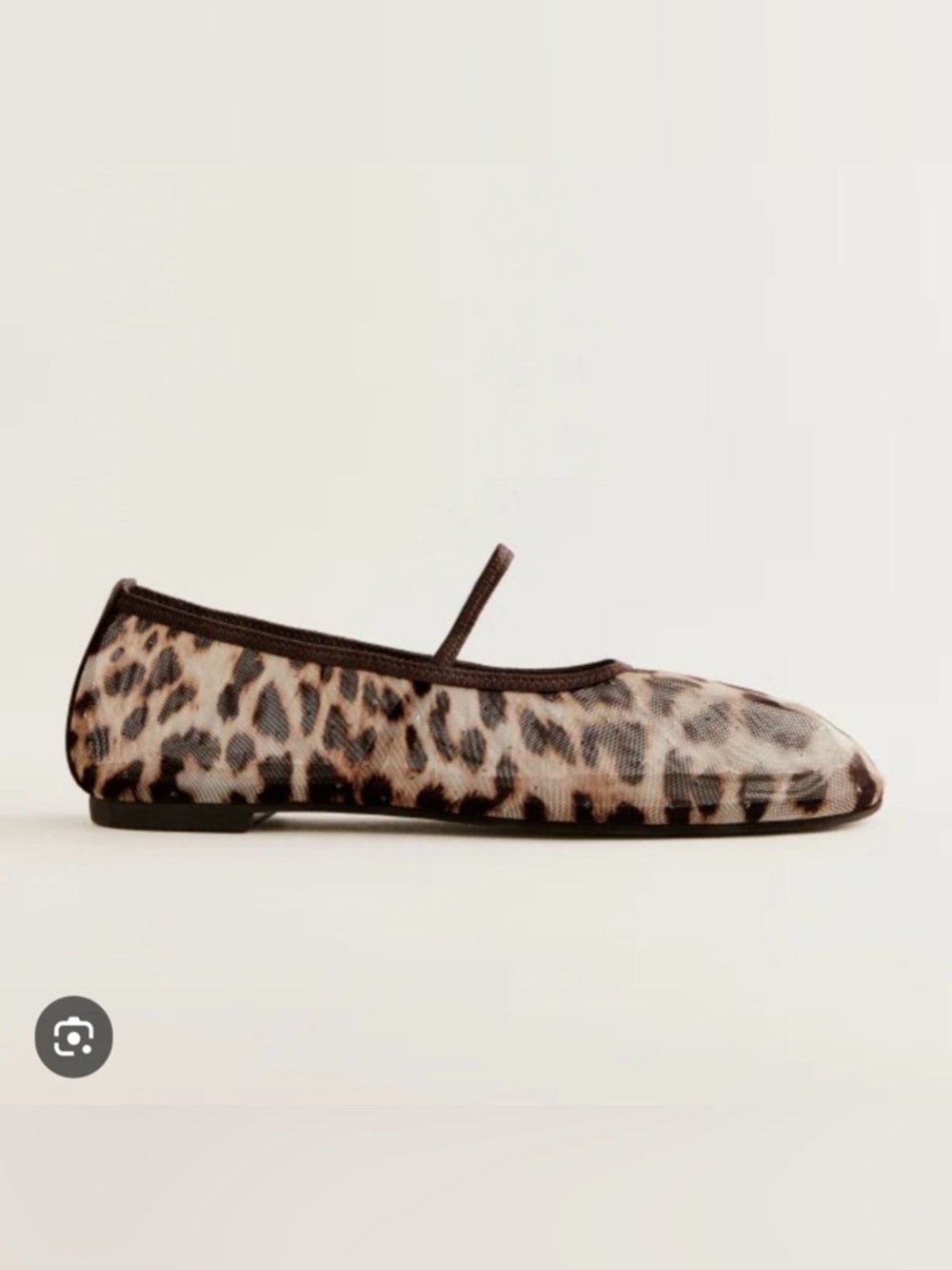 New Reformation brown leopard mesh ballet flats sz 8.5 - Picture 3 of 16